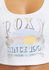 Roxy Juniors' Sunrise To Sunset Cropped Tank Top - Snow White