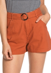 Roxy Juniors' Trust And Smile Cotton Belted Shorts