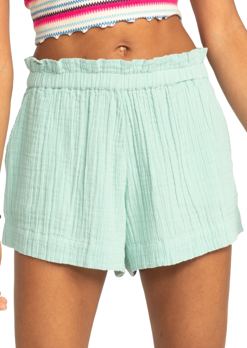 Roxy Juniors' What a Vibe Pull-On Shorts - Blue Surf