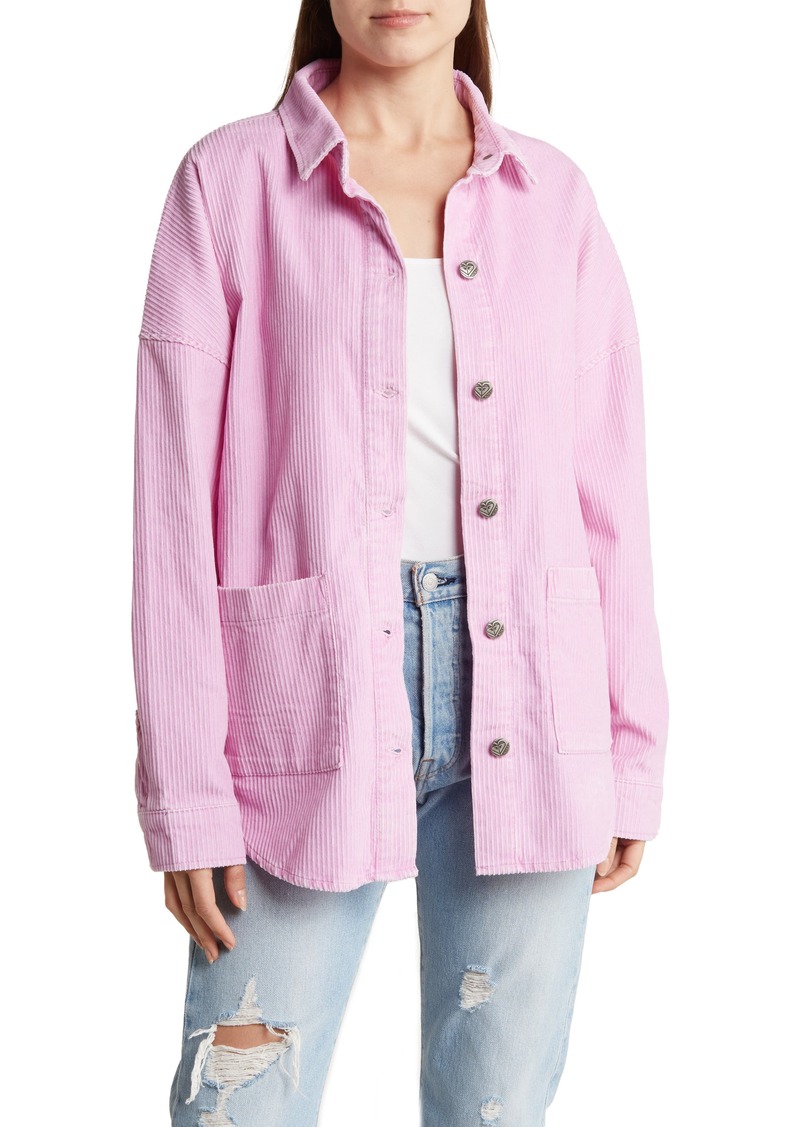 Roxy Kick Back Washed Corduroy Button-Up Shirt in Pirouette at Nordstrom Rack