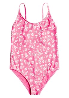 Roxy Kids' Splendid Dream One-Piece Swimsuit in Pink at Nordstrom