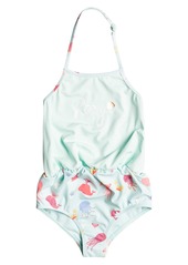 Roxy Kid's Under The Ocean One-Piece Swimsuit in Fair Aqua Sea Party at Nordstrom