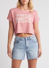 Roxy Kinda Salty Cotton Graphic Crop T-Shirt