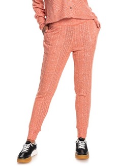 Roxy Lazy Day Rib Sweatpants in Ginger Spice at Nordstrom