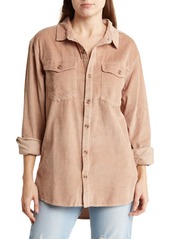Roxy Let It Go Corduroy Button-Up Shirt in Anthracite at Nordstrom Rack