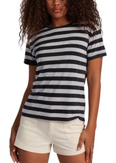 Roxy Made of Sunshine Stripe T-Shirt in Anthracite at Nordstrom