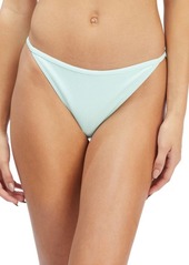 Roxy Mind of Freedom Ribbed Cheeky Bikini Bottoms in Brook Green at Nordstrom
