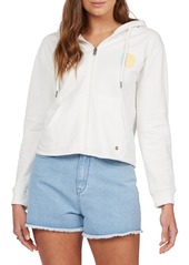 Roxy Moon Rising Graphic Zip Hoodie in Snow White at Nordstrom