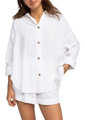 Roxy Morning Time Organic Cotton Button-Up Shirt