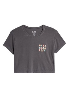 Roxy Para Paradise Cotton Graphic Crop T-Shirt