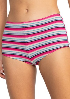 Roxy Paraiso Stripe Shorty Bikini Bottoms