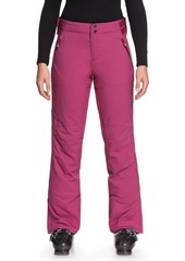 Roxy Snow Junior's Down The Line Snow Pant Beet red M