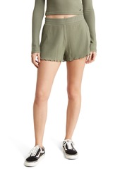 Roxy Twilight Mood High Waist Waffle Knit Shorts in Bittersweet at Nordstrom Rack
