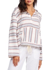 Roxy Very Friendly Hoodie in Bright White Connor Stripe at Nordstrom