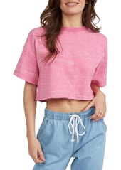 Roxy Washed Waves Crop T-Shirt in Pink Guava Waves For Everyone at Nordstrom
