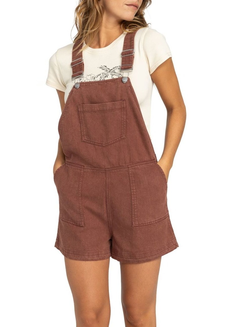 Roxy Women's Crystal Coast Overalls, Small, Brown