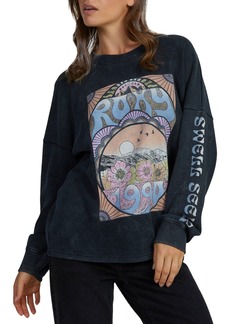 Roxy Women's East Side Crewneck Sweatshirt, Small, Gray