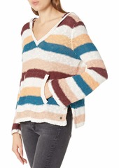 Roxy Women's Hooded Sweater Hang with ME Stripes M