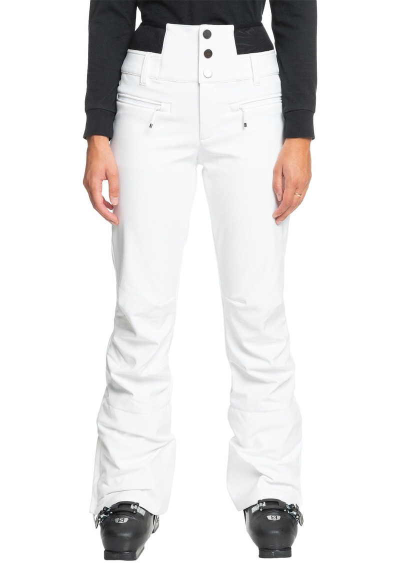 Roxy Women's Rising High Ski Pants, Medium, White