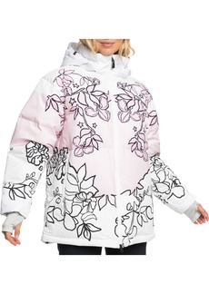 Roxy Women's Rowley Puffer Technical Snow Jacket, Small, White