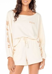 Roxy Women's Sandy Road Long Sleeve Cropped T-Shirt, Small, White