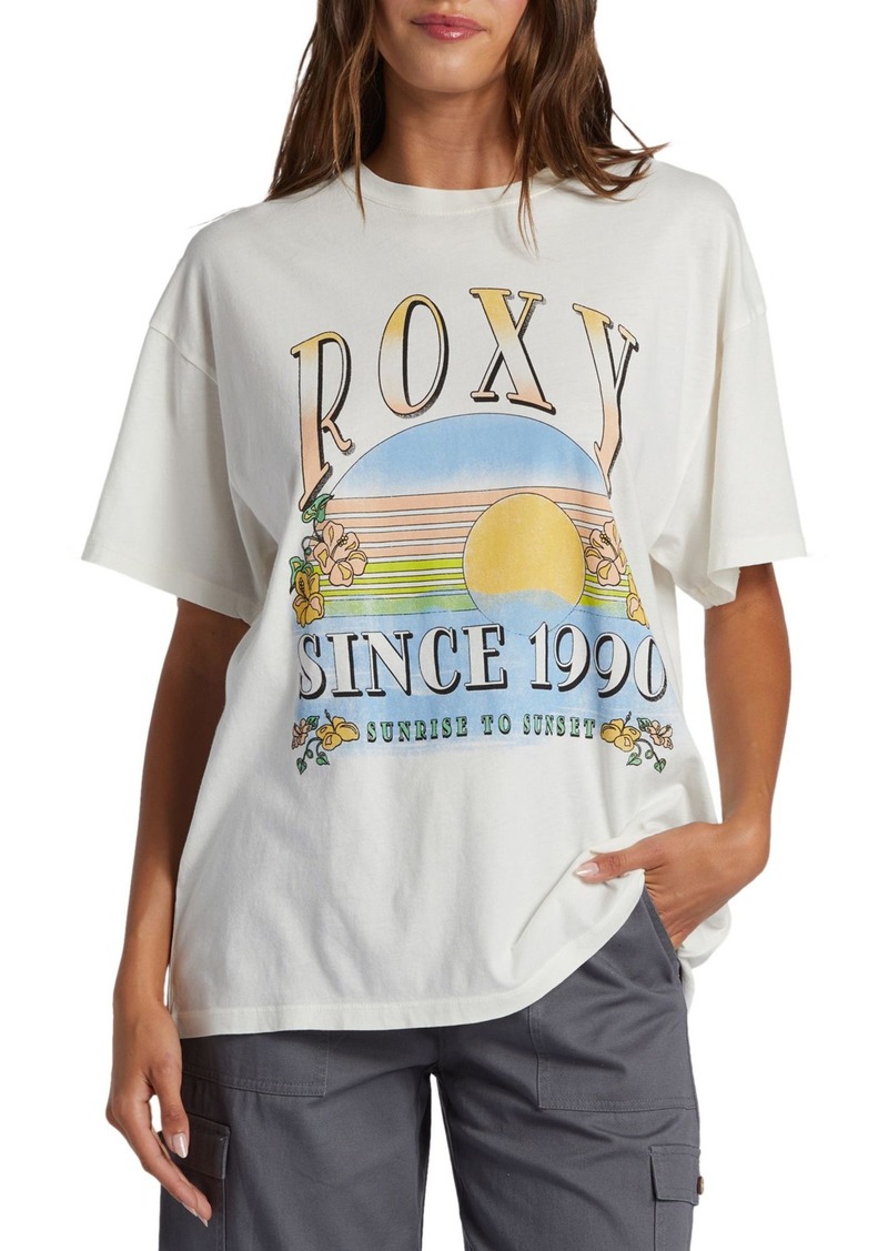 Roxy Women's Sunrise To Sunset T-Shirt, Small, White