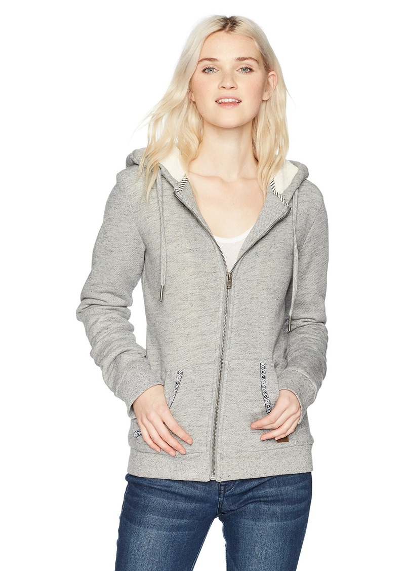 Roxy Womens Trippin Sherpa Zip Up Fleece Sweatshirt