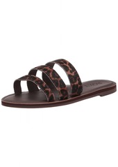 Roxy Women's WYLD Rose Slip On Slide Sandal DK Chocolate/Leopard