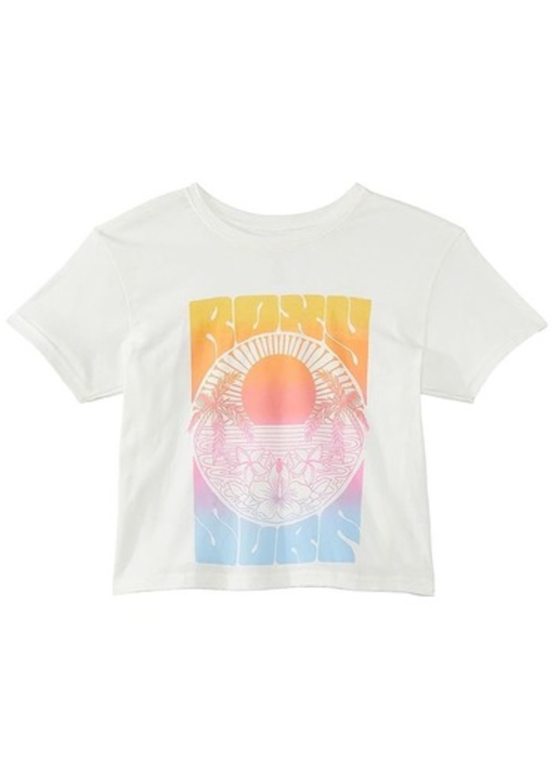 Roxy Sunrise Tropics Oversized Boyfriend T-Shirt (Little Kids/Big Kids)