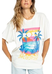 Tour de Roxy Oversize Cotton Graphic T-Shirt