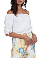 Roxy Bali Shore Off the Shoulder Top in Snow White at Nordstrom