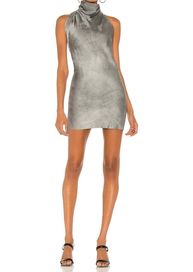 RtA Abella Mini Dress In Cement Dyed