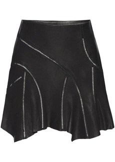 RtA asymmetrical leather skirt