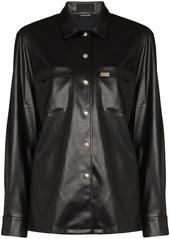 RtA Barry faux-leather shirt