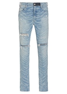 RtA Bryant Zebra Print Skinny Jeans