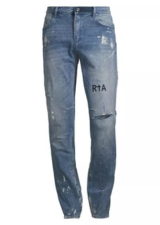RtA Clayton Stretch Splatter Distressed Jeans