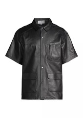 RtA Leather Short-Sleeve Utility Shirt