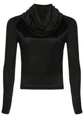 RtA long-sleeve hooded jersey top