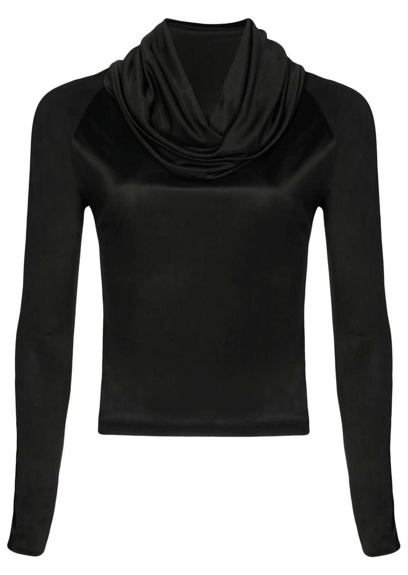 RtA long-sleeve hooded jersey top