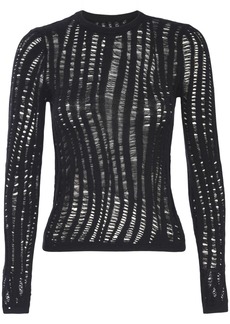 RtA open-knit long-sleeved top