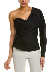 RtA Chiara Corset Linen-Blend Shirt