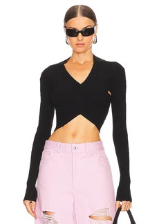 RTA Cropped Knit Top