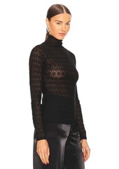 RTA Embroidered Mock Neck Top