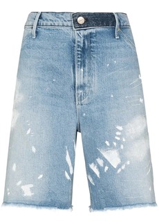RtA Hesper paint-splatter denim shorts