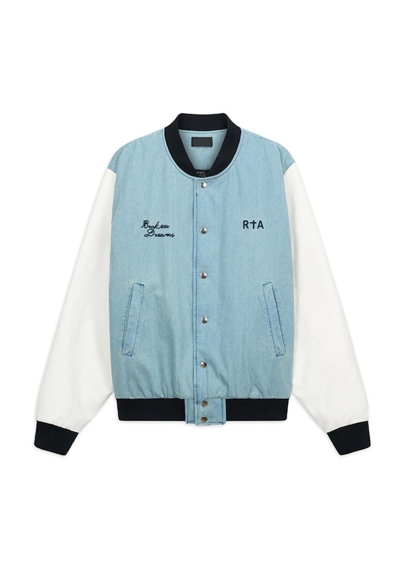 Rta Marty Broken Dreams Color Blocked Bomber Jacket