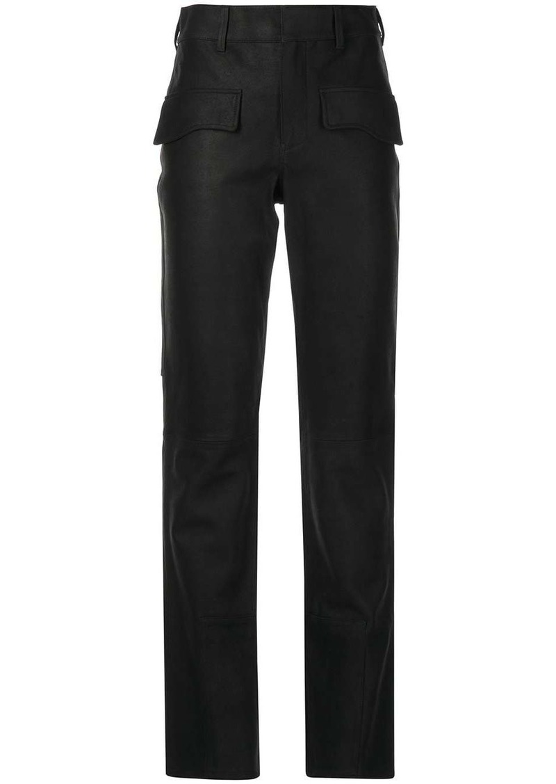 RtA Skye leather slim-fit trousers