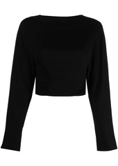 RtA V-neck long-sleeve cropped top