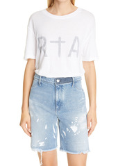 RtA Brooklyn Cotton & Cashmere Graphic Tee in White at Nordstrom