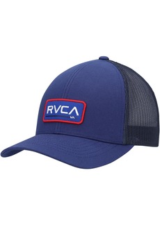 RVCA Men's Navy Logo Ticket Trucker Iii Snapback Hat - Navy