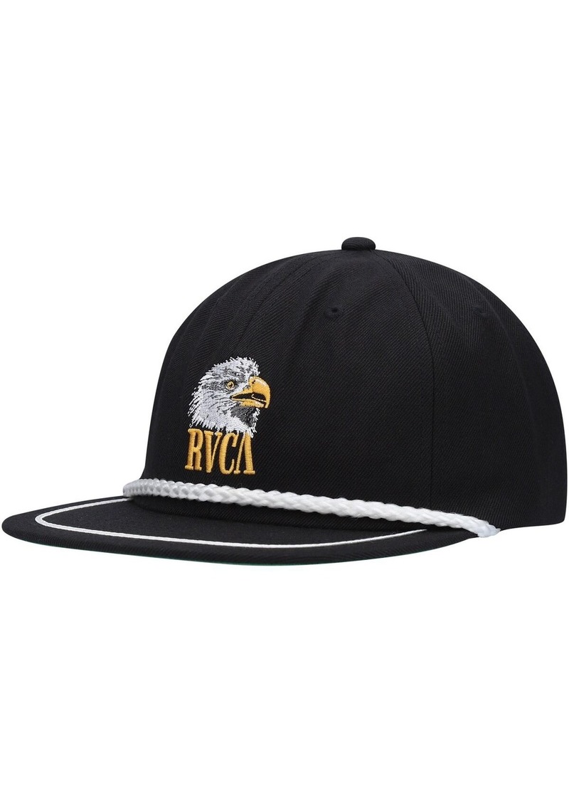 Men's Rvca Black Flight Snapback Hat - Black